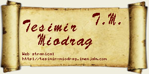 Tešimir Miodrag vizit kartica